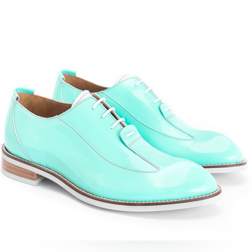 John Fluevog Seafoam Oxford Shoes